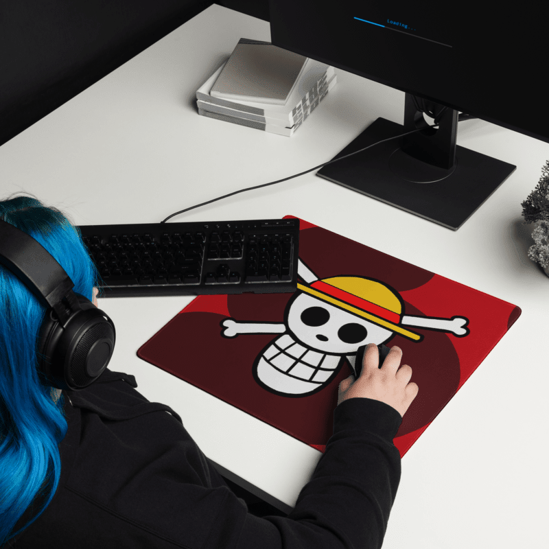 Tapis De Souris Carré Manga Symbole Pirate Légendaire - La Planète Gaming