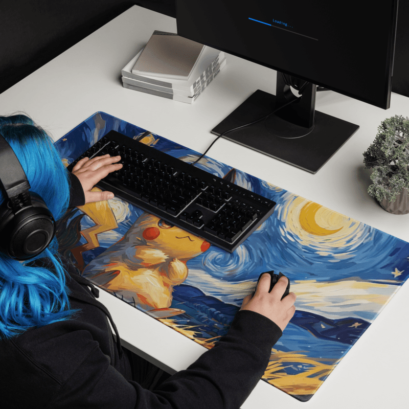 Tapis De Souris Gamer Créature Jaune Électrique Nuit Étoilée - La Planète Gaming