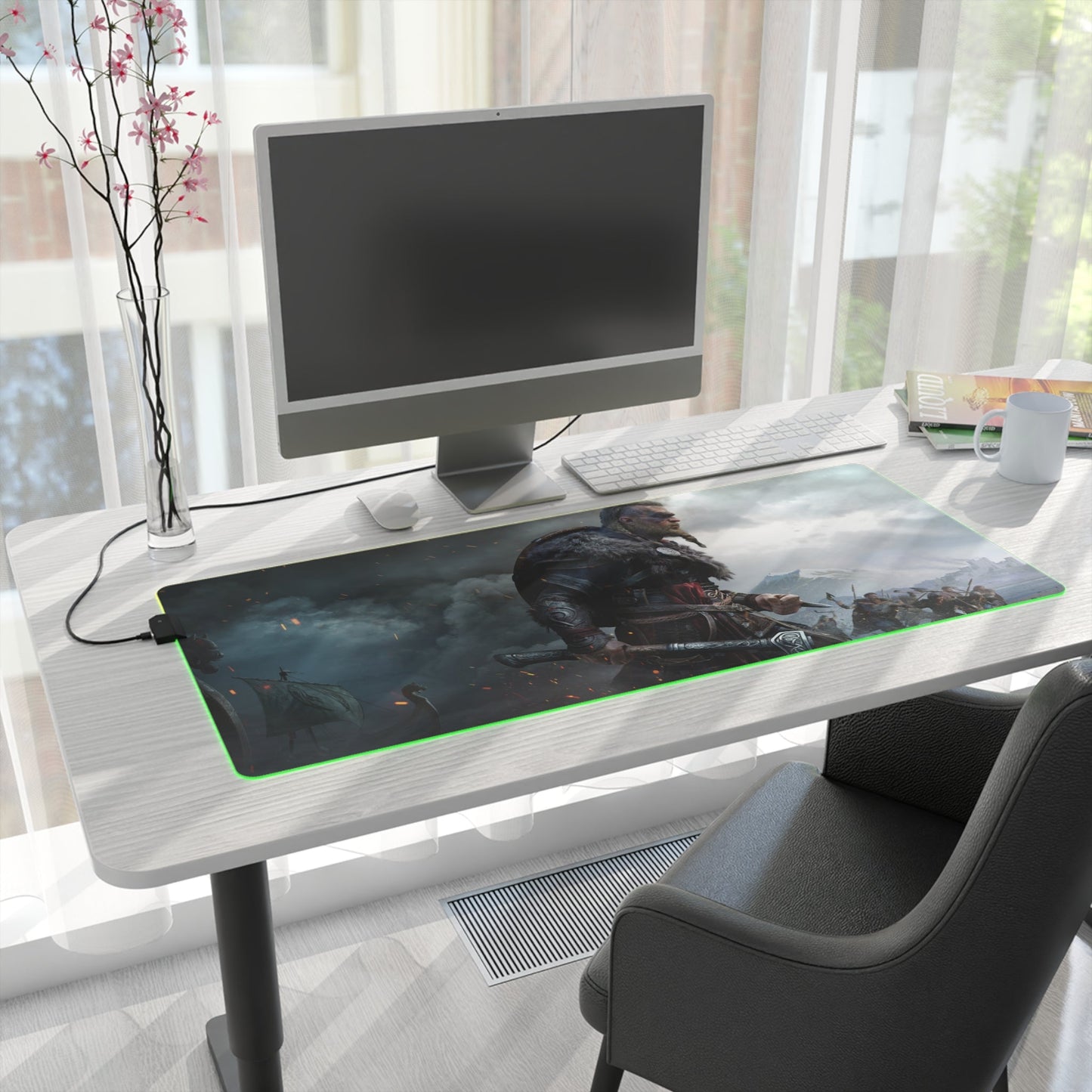 Tapis de Souris RGB Guerrier Valhalla - La Planète Gaming