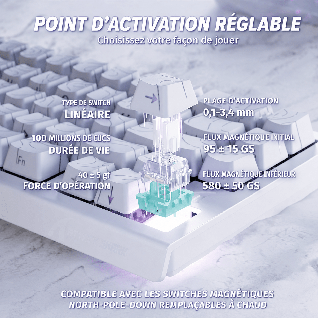Clavier Gamer RGB Design Noir - La Planète Gaming