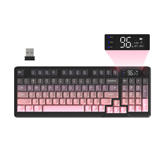 Clavier Gamer Sans Fil Noir Rose Dégradé - La Planète Gaming