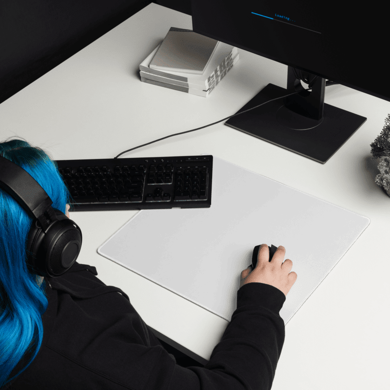 Tapis De Souris Carré Blanc - La Planète Gaming