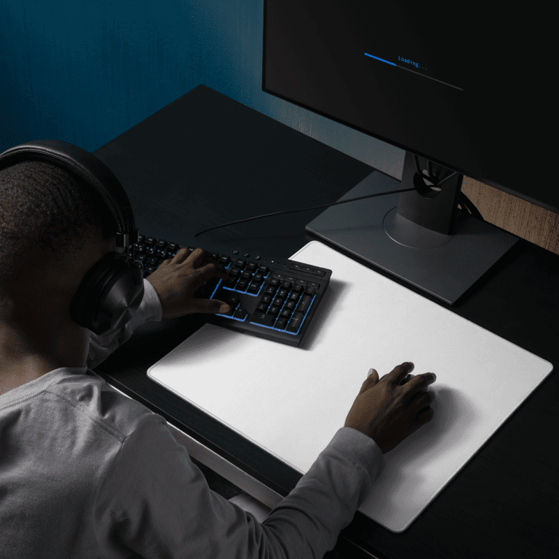 Tapis De Souris Carré Blanc - La Planète Gaming