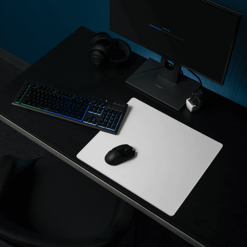 Tapis De Souris Carré Blanc - La Planète Gaming