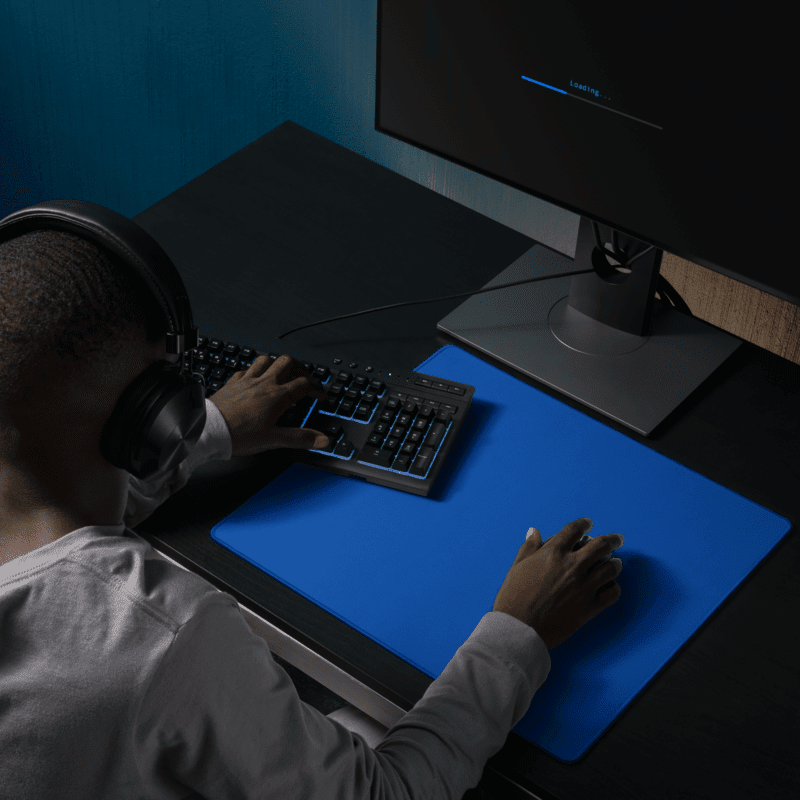 Tapis De Souris Carré Bleu - La Planète Gaming