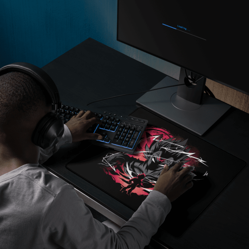 Tapis De Souris Carré Manga Guerrier Foudre - La Planète Gaming