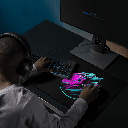 Tapis De Souris Carré Manga Guerrier Néon - La Planète Gaming