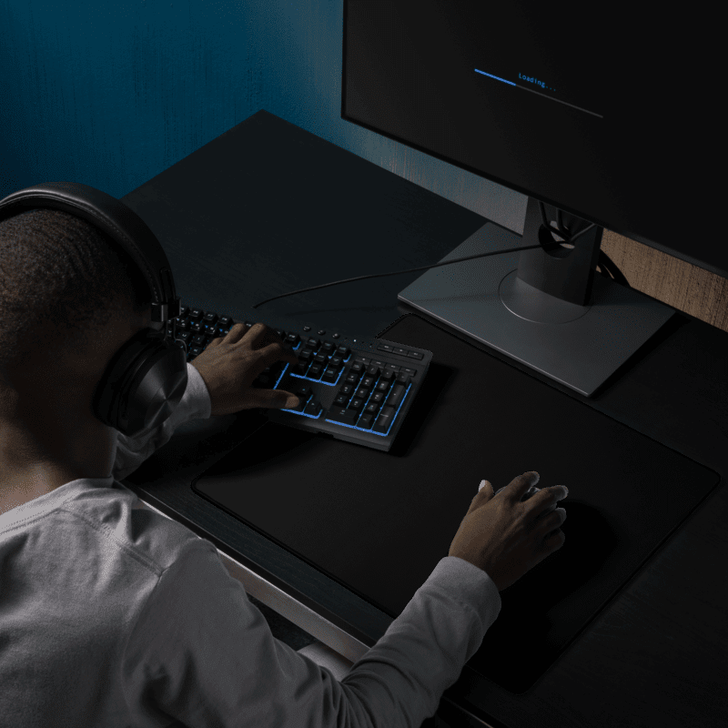 Tapis De Souris Carré Noir - La Planète Gaming