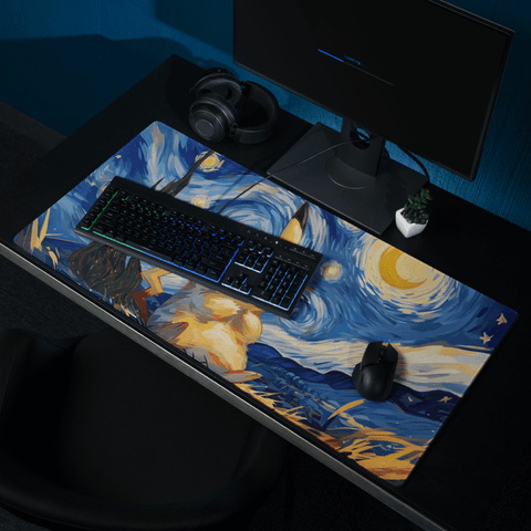 Tapis De Souris Gamer Créature Jaune Électrique Nuit Étoilée - La Planète Gaming