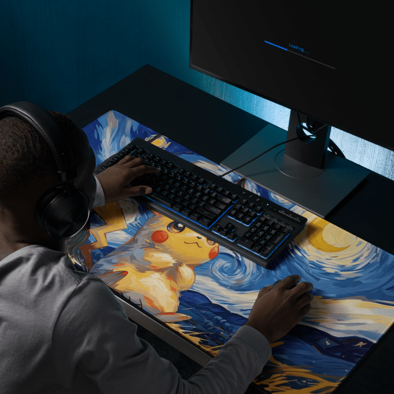 Tapis De Souris Gamer Créature Jaune Électrique Nuit Étoilée - La Planète Gaming