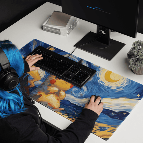 Tapis De Souris Gamer Créature Jaune Électrique Nuit Étoilée - La Planète Gaming