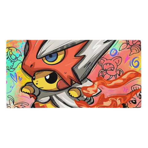 Tapis De Souris Gamer Guerrier Feu - La Planète Gaming