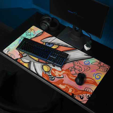 Tapis De Souris Gamer Guerrier Feu - La Planète Gaming