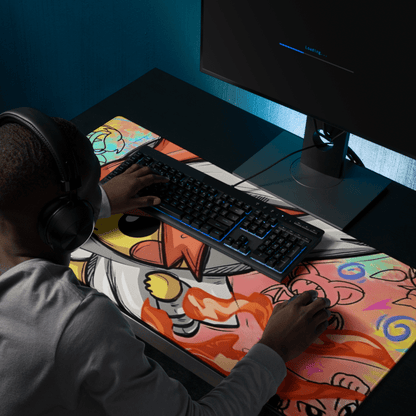 Tapis De Souris Gamer Guerrier Feu - La Planète Gaming