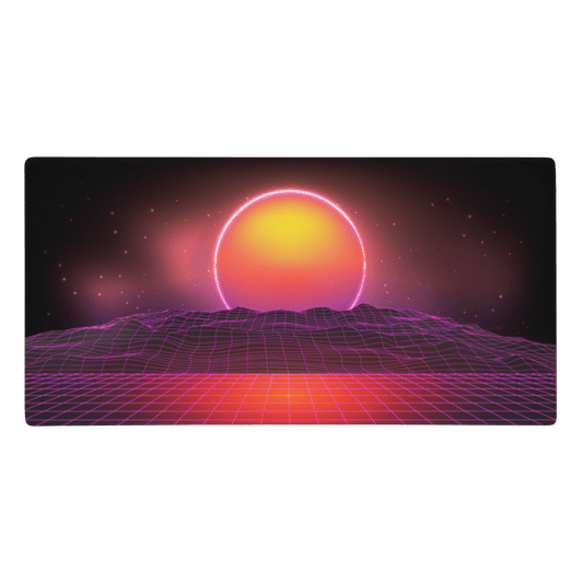 Tapis De Souris Gamer Soleil Synthwave - La Planète Gaming