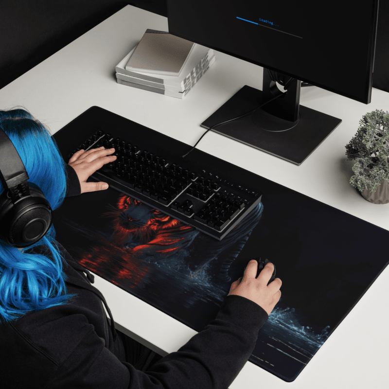Tapis De Souris Gamer Tigre Noir - La Planète Gaming