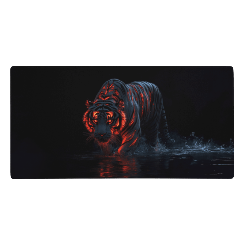 Tapis De Souris Gamer Tigre Noir - La Planète Gaming
