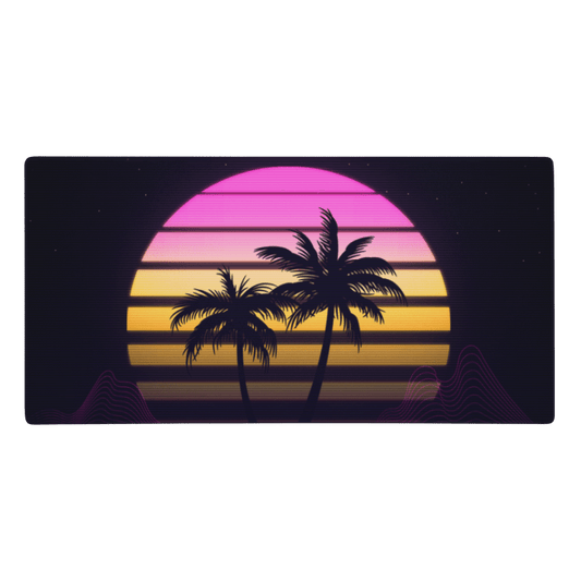 Tapis De Souris Gamer Tropical Synthwave - La Planète Gaming