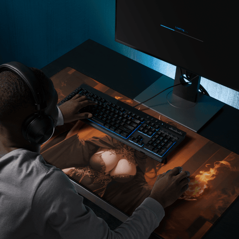 Tapis De Souris Hentai Flammes Mystiques - La Planète Gaming