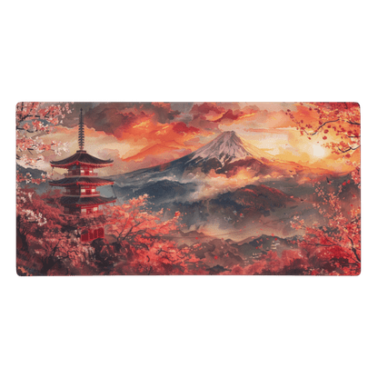Tapis De Souris Japonais Aquarelle Mont Fuji - La Planète Gaming