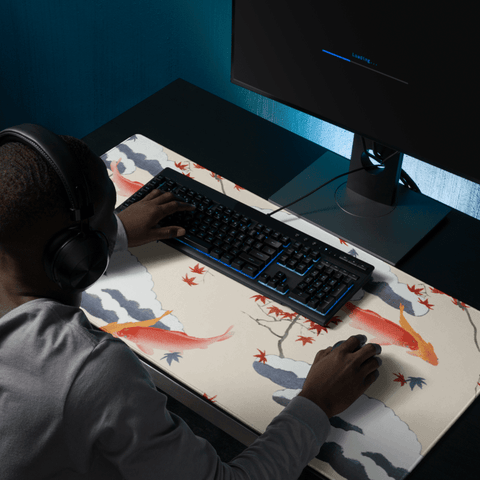 Tapis De Souris Japonais Carpes Koï Traditionnel - La Planète Gaming
