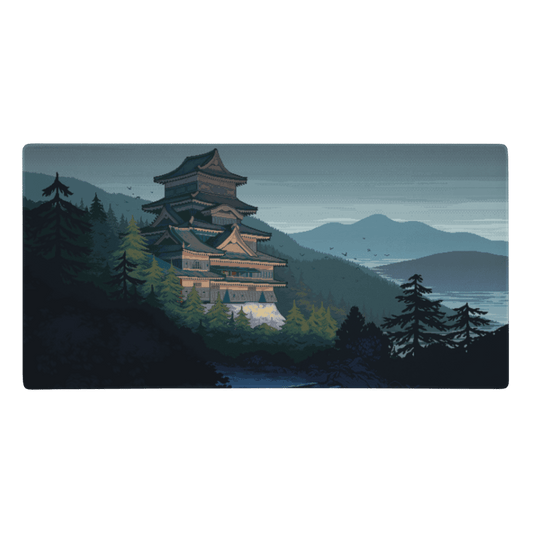 Tapis De Souris Japonais Château Samouraï Pixel - La Planète Gaming
