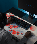 Tapis De Souris Japonais Fleurs De Cerisier Rouge - La Planète Gaming