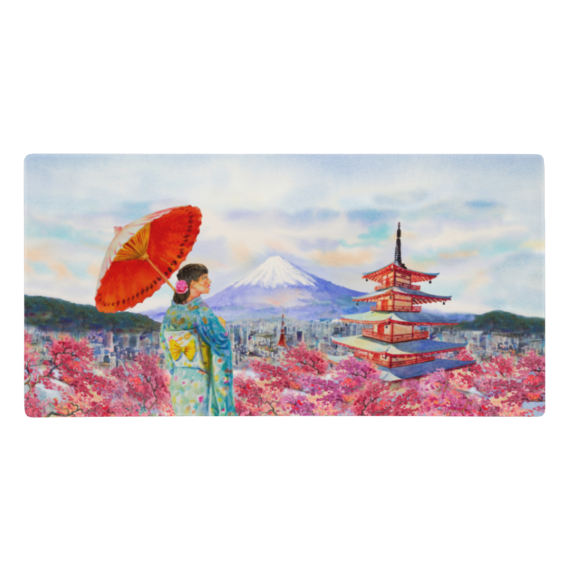 Tapis De Souris Japonais Geisha Aquarelle - La Planète Gaming