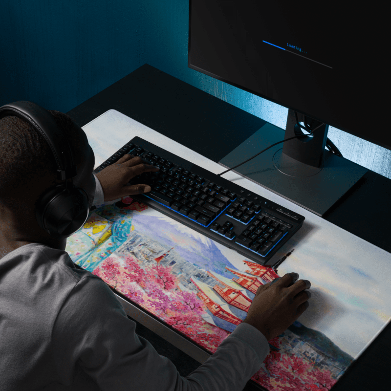 Tapis De Souris Japonais Geisha Aquarelle - La Planète Gaming