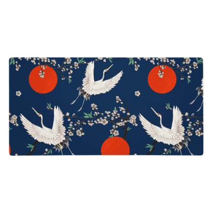 Tapis De Souris Japonais Grues Blanches - La Planète Gaming