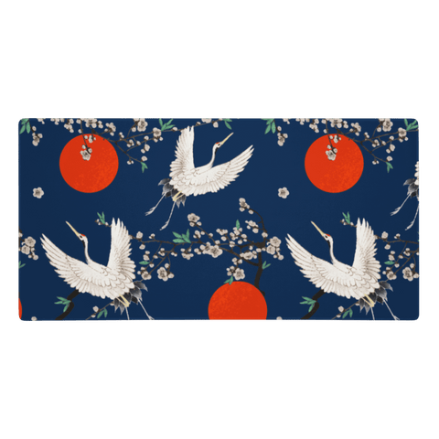 Tapis De Souris Japonais Grues Blanches - La Planète Gaming