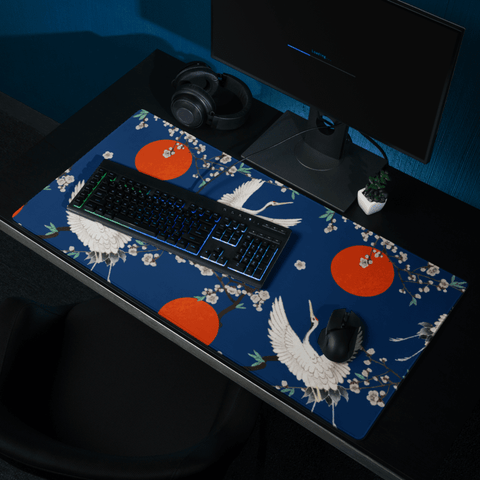 Tapis De Souris Japonais Grues Blanches - La Planète Gaming