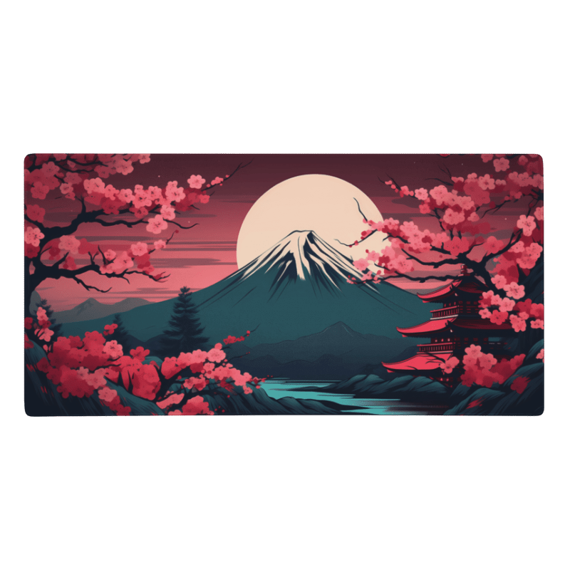 Tapis De Souris Japonais Mont Fuji Nuit Mystique - La Planète Gaming