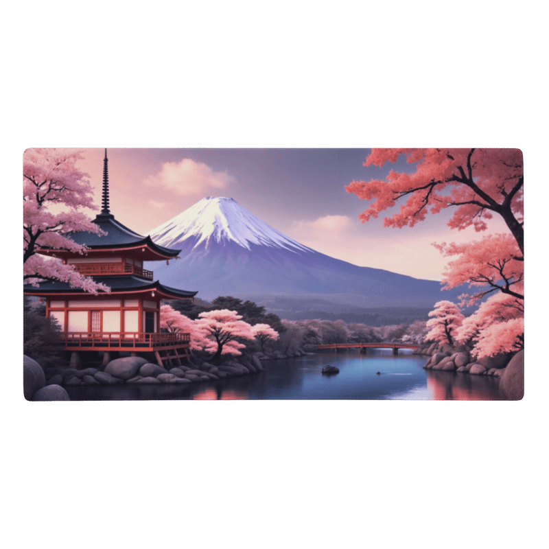 Tapis de Souris Japonais Mont Fuji Pagode - La Planète Gaming
