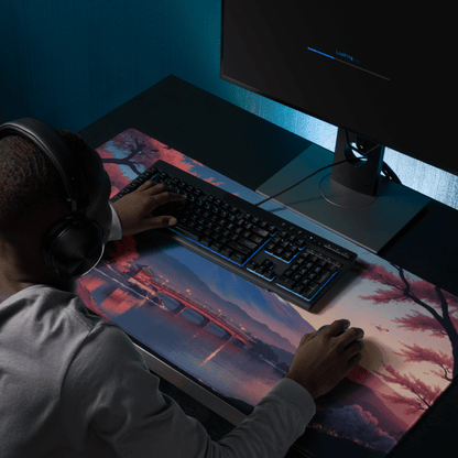 Tapis de Souris Japonais Mont Fuji Pont Illuminé - La Planète Gaming