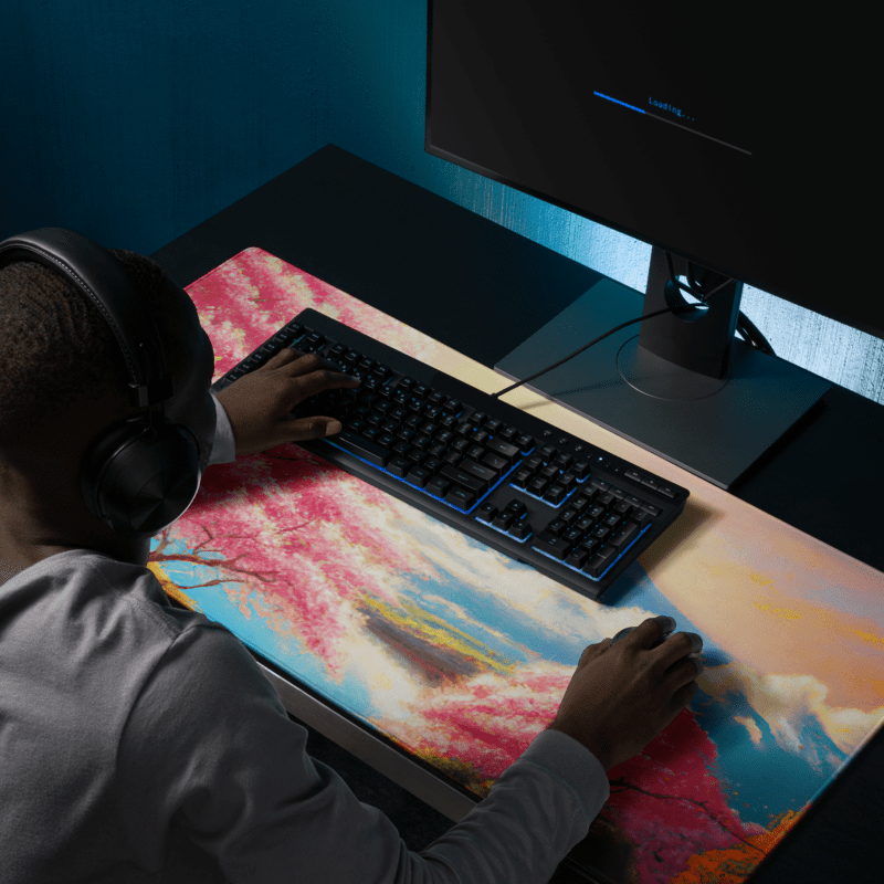 Tapis De Souris Japonais Mont Fuji Sakura Rose - La Planète Gaming