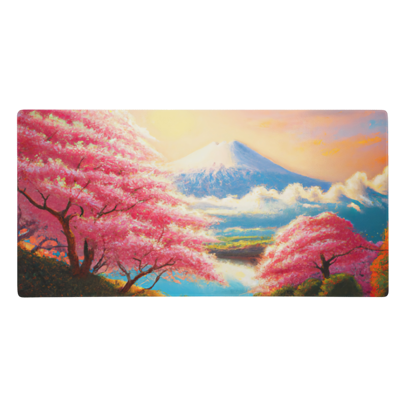 Tapis De Souris Japonais Mont Fuji Sakura Rose - La Planète Gaming