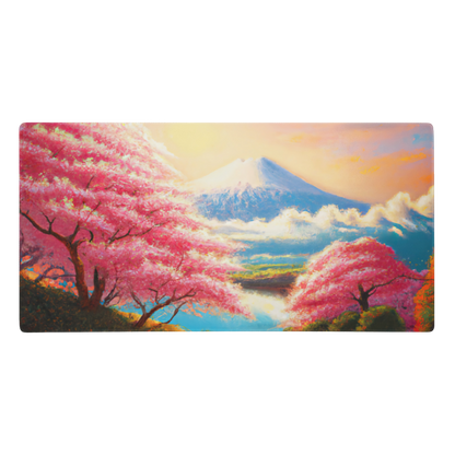 Tapis De Souris Japonais Mont Fuji Sakura Rose - La Planète Gaming