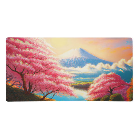 Tapis De Souris Japonais Mont Fuji Sakura Rose - La Planète Gaming