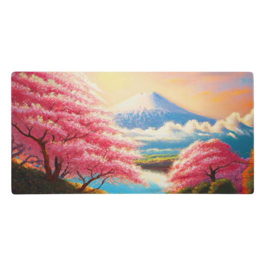 Tapis De Souris Japonais Mont Fuji Sakura Rose - La Planète Gaming