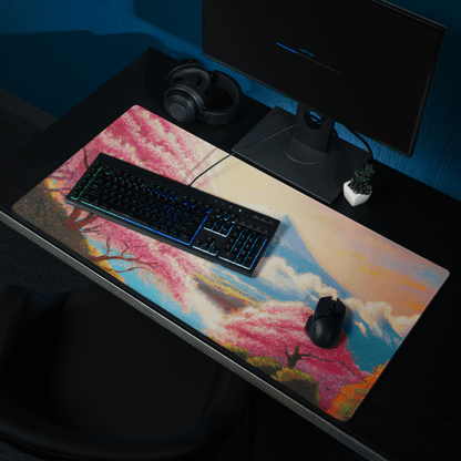 Tapis De Souris Japonais Mont Fuji Sakura Rose - La Planète Gaming