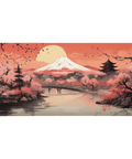 Tapis De Souris Japonais Mont Fuji Soleil Rose - La Planète Gaming