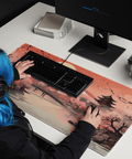 Tapis De Souris Japonais Mont Fuji Soleil Rose - La Planète Gaming