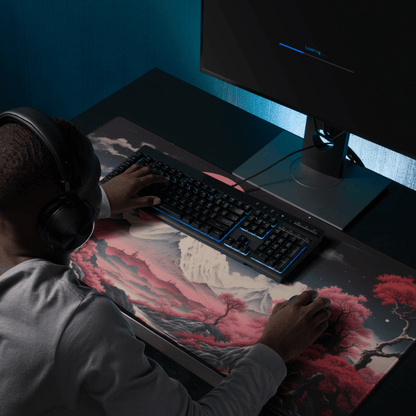 Tapis De Souris Japonais Montagne Cerisiers - La Planète Gaming