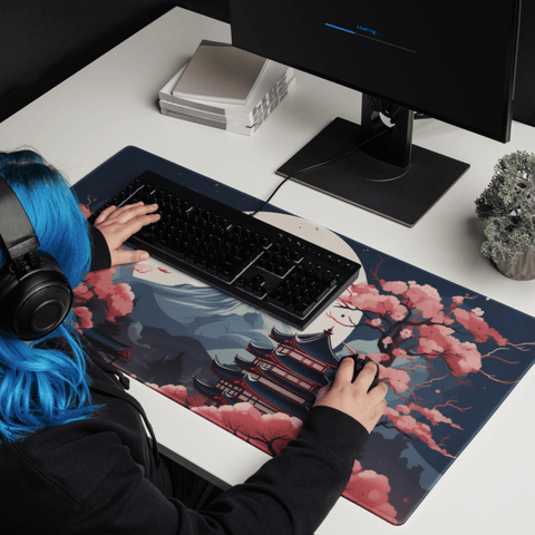Tapis De Souris Japonais Pagode Mont Fuji - La Planète Gaming