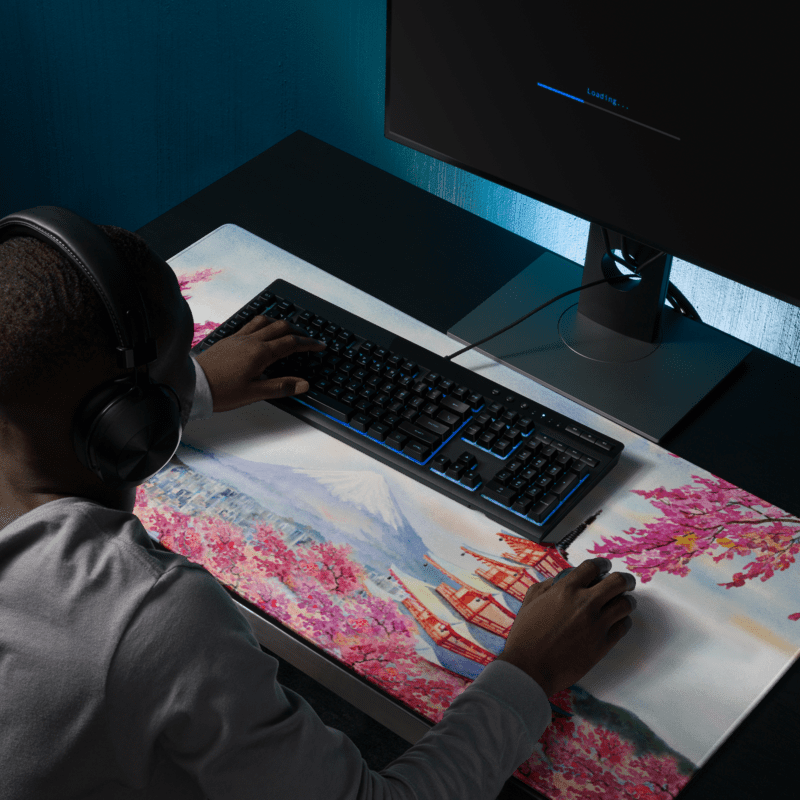 Tapis De Souris Japonais Paysage Aquarelle - La Planète Gaming