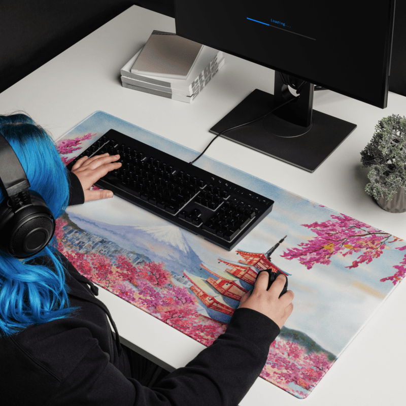 Tapis De Souris Japonais Paysage Aquarelle - La Planète Gaming
