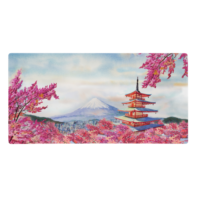 Tapis De Souris Japonais Paysage Aquarelle - La Planète Gaming