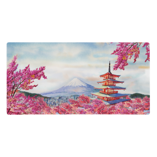 Tapis De Souris Japonais Paysage Aquarelle - La Planète Gaming