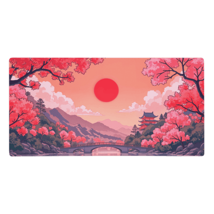 Tapis de Souris Japonais Paysage Cerisiers - La Planète Gaming